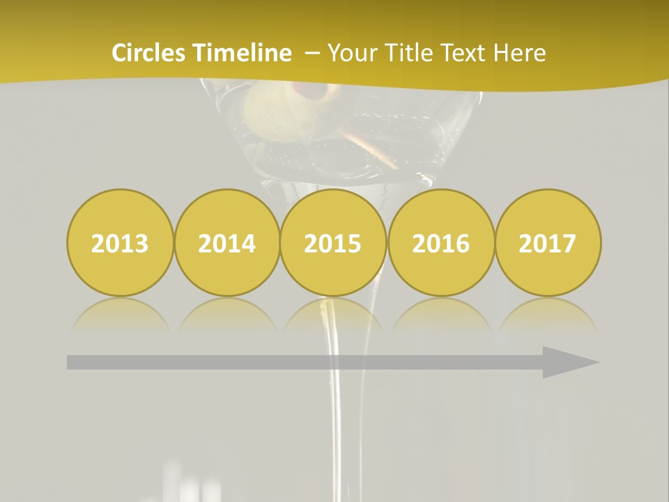 Martini Drop Liquor PowerPoint Template