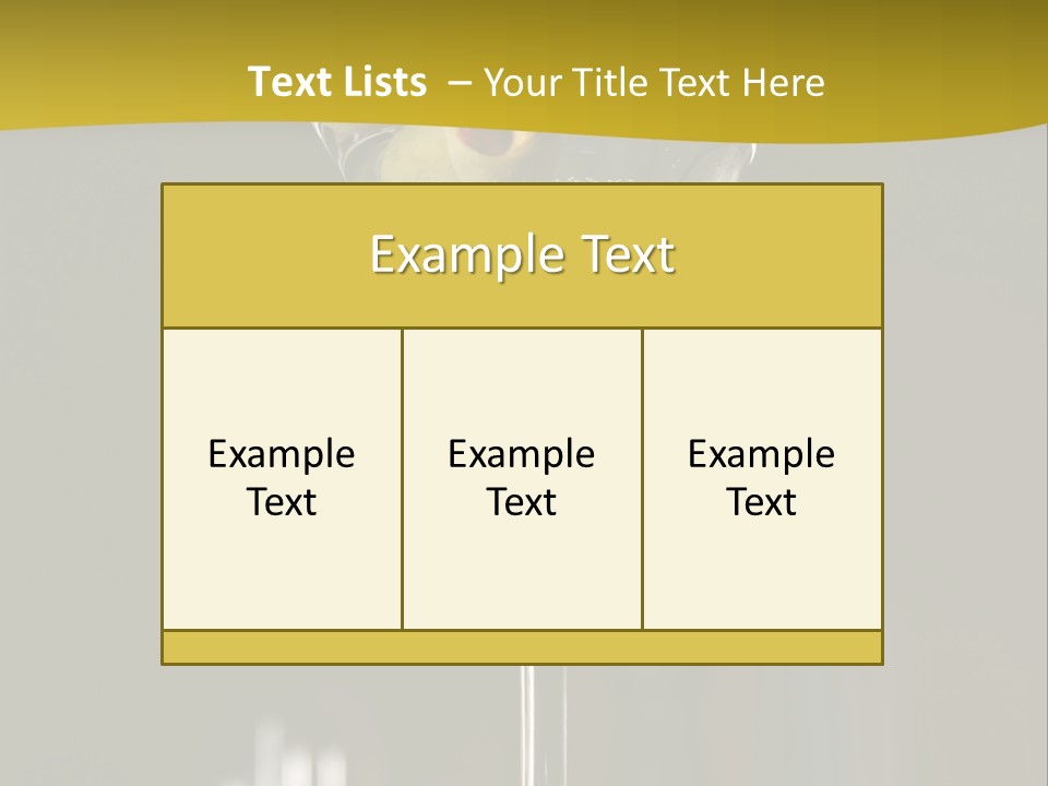 Martini Drop Liquor PowerPoint Template
