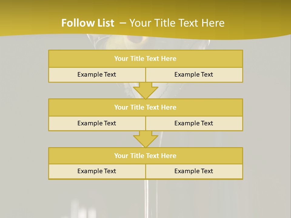 Martini Drop Liquor PowerPoint Template