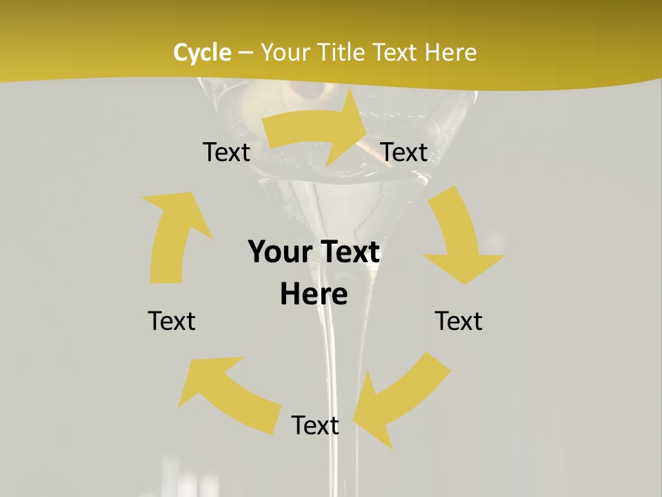Martini Drop Liquor PowerPoint Template