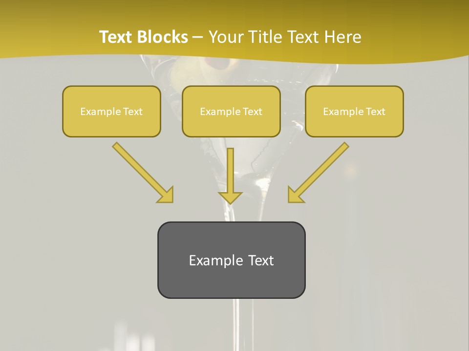 Martini Drop Liquor PowerPoint Template