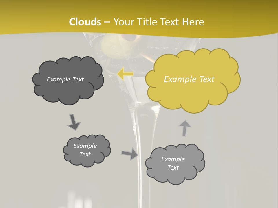 Martini Drop Liquor PowerPoint Template