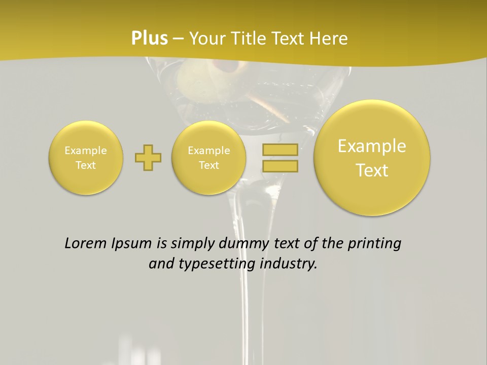Martini Drop Liquor PowerPoint Template