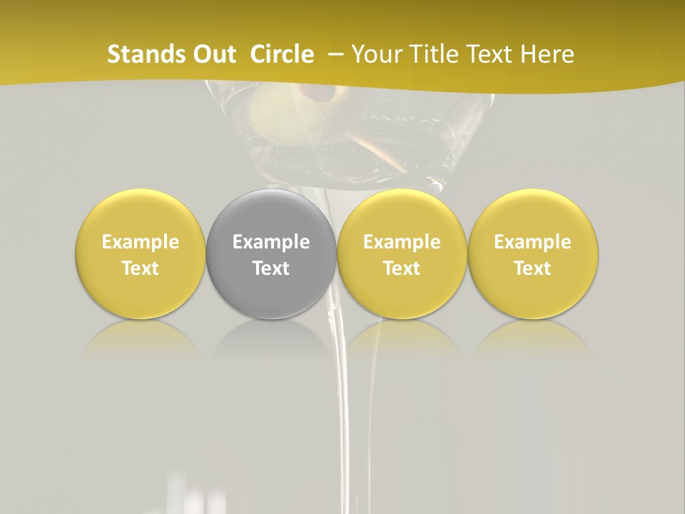 Martini Drop Liquor PowerPoint Template
