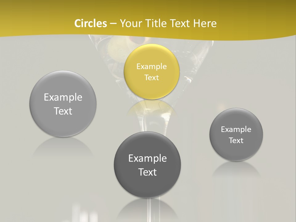 Martini Drop Liquor PowerPoint Template