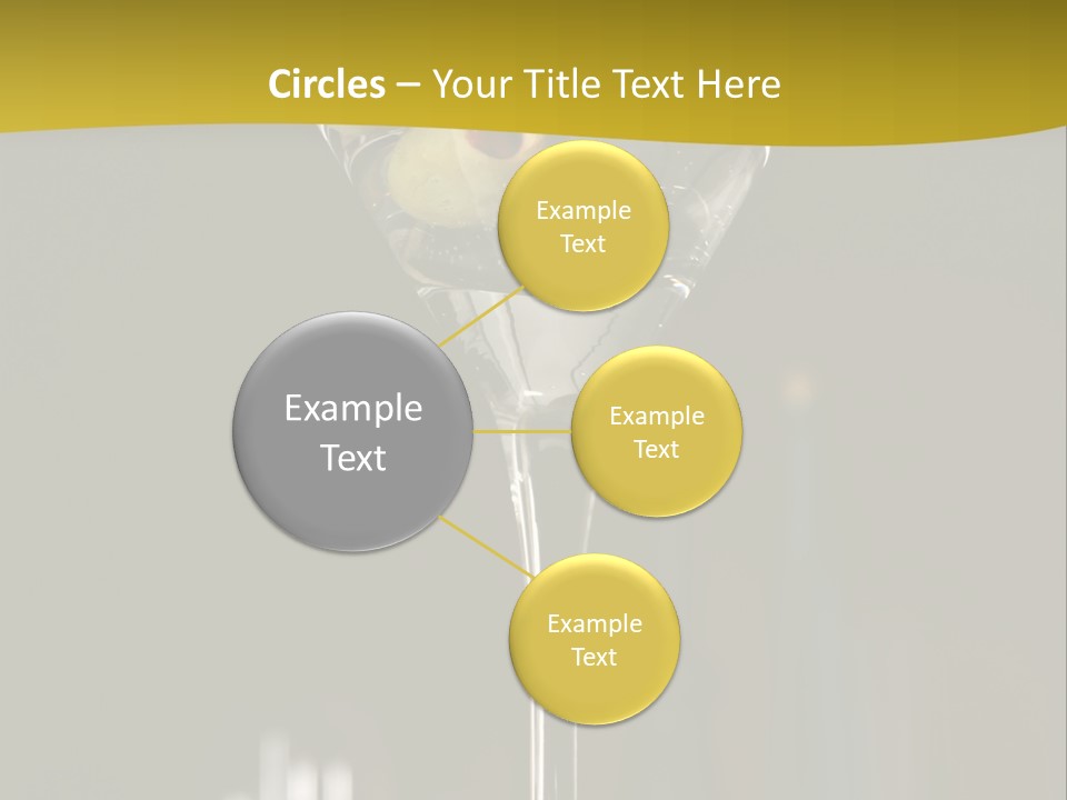 Martini Drop Liquor PowerPoint Template