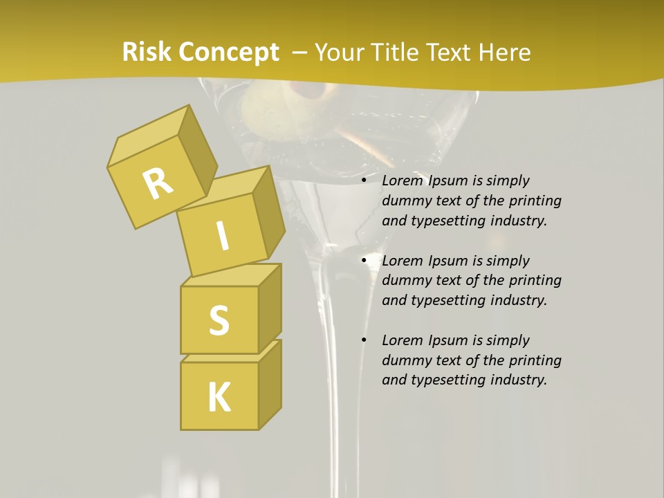 Martini Drop Liquor PowerPoint Template