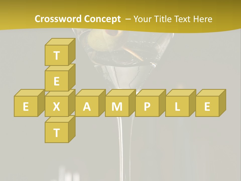 Martini Drop Liquor PowerPoint Template