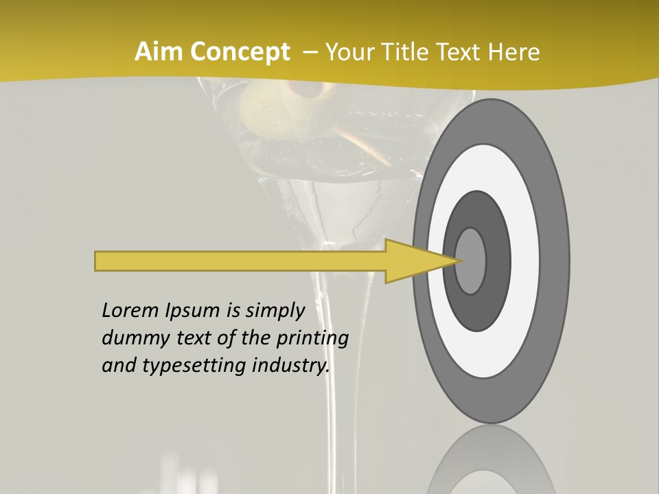 Martini Drop Liquor PowerPoint Template