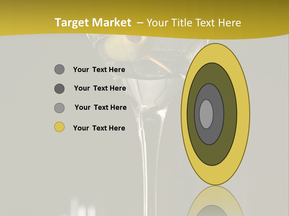Martini Drop Liquor PowerPoint Template