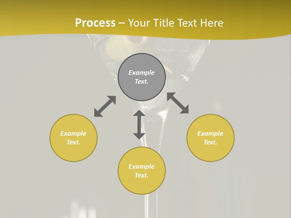 Martini Drop Liquor PowerPoint Template