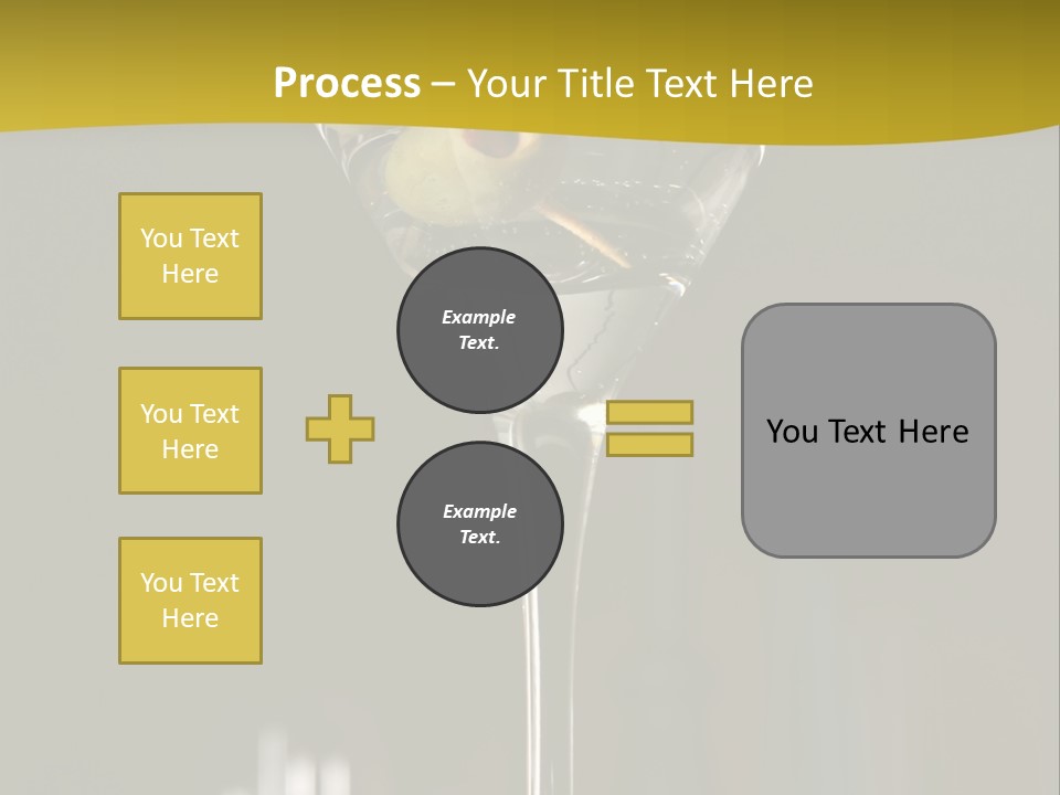 Martini Drop Liquor PowerPoint Template