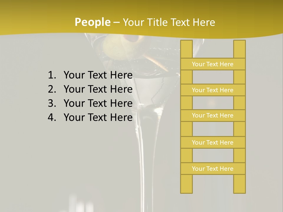 Martini Drop Liquor PowerPoint Template