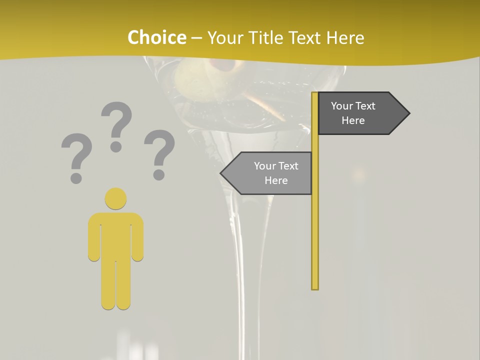 Martini Drop Liquor PowerPoint Template
