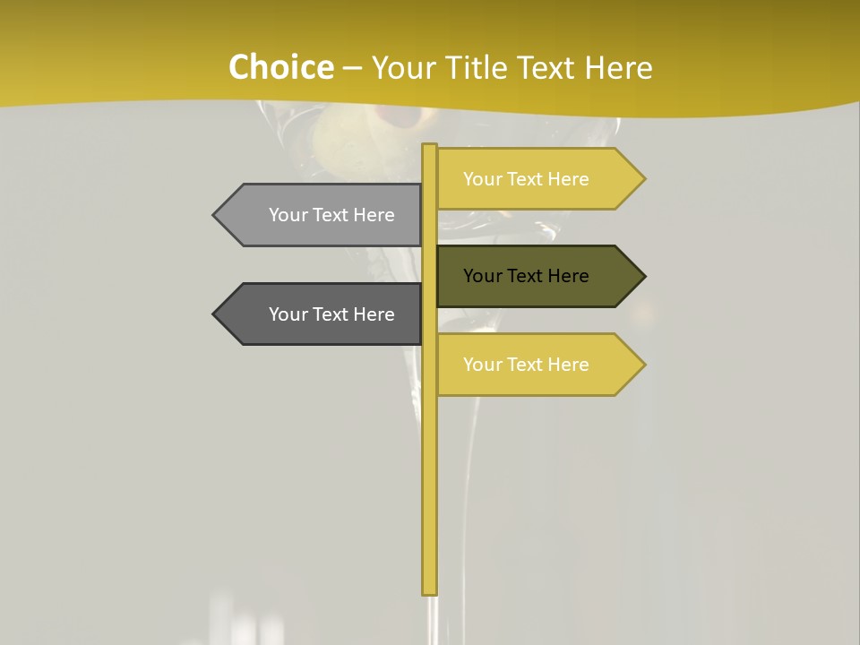 Martini Drop Liquor PowerPoint Template