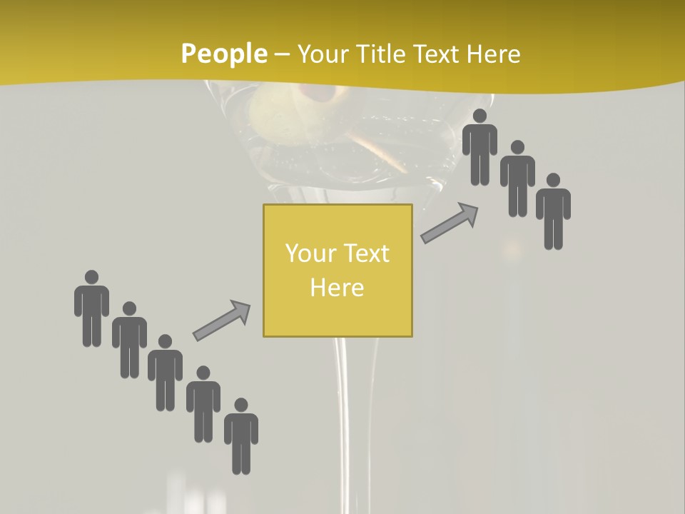 Martini Drop Liquor PowerPoint Template