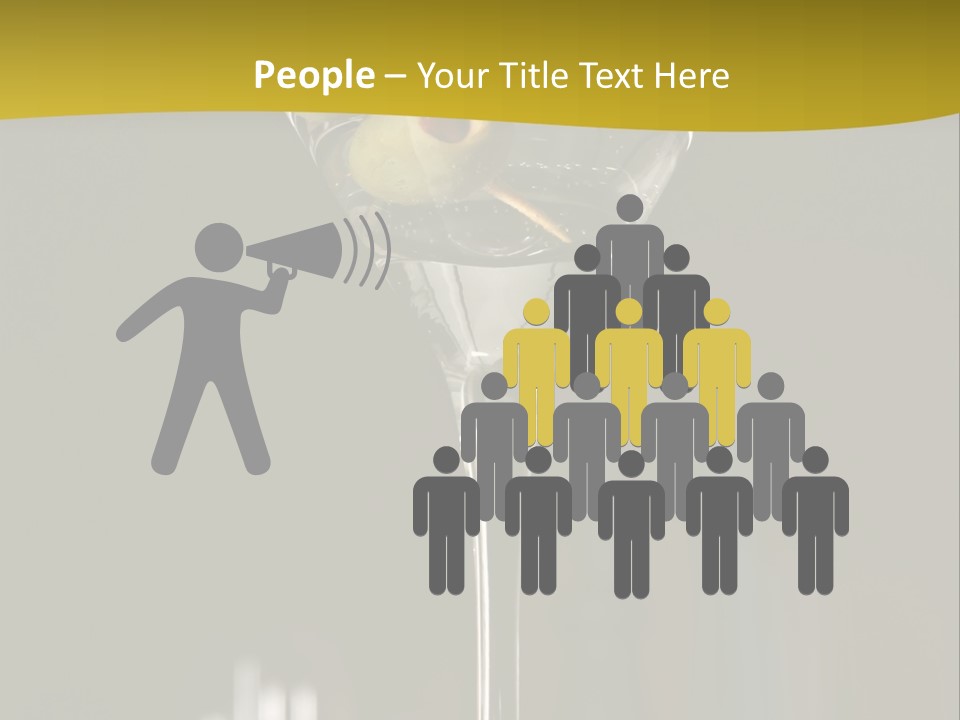 Martini Drop Liquor PowerPoint Template