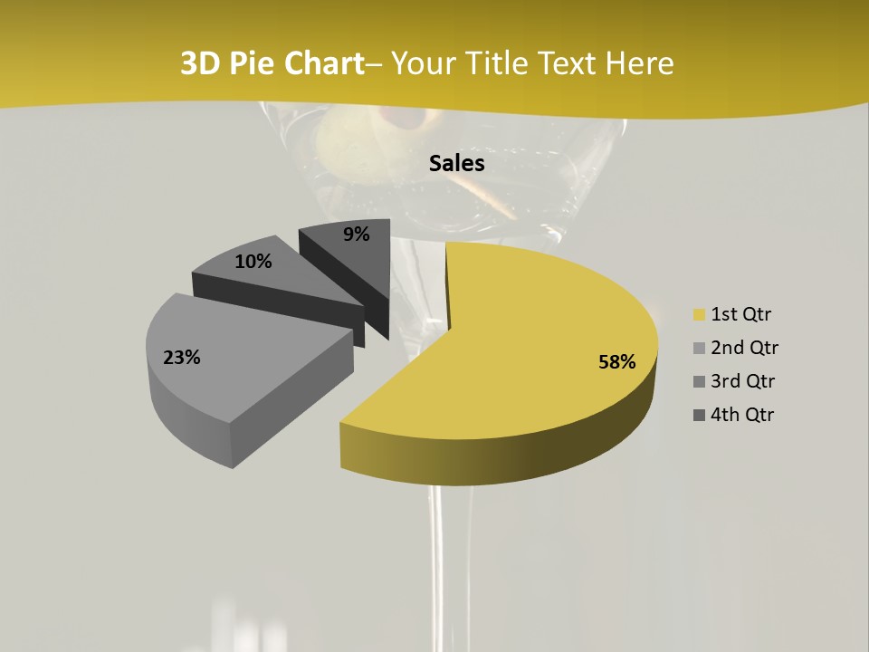 Martini Drop Liquor PowerPoint Template