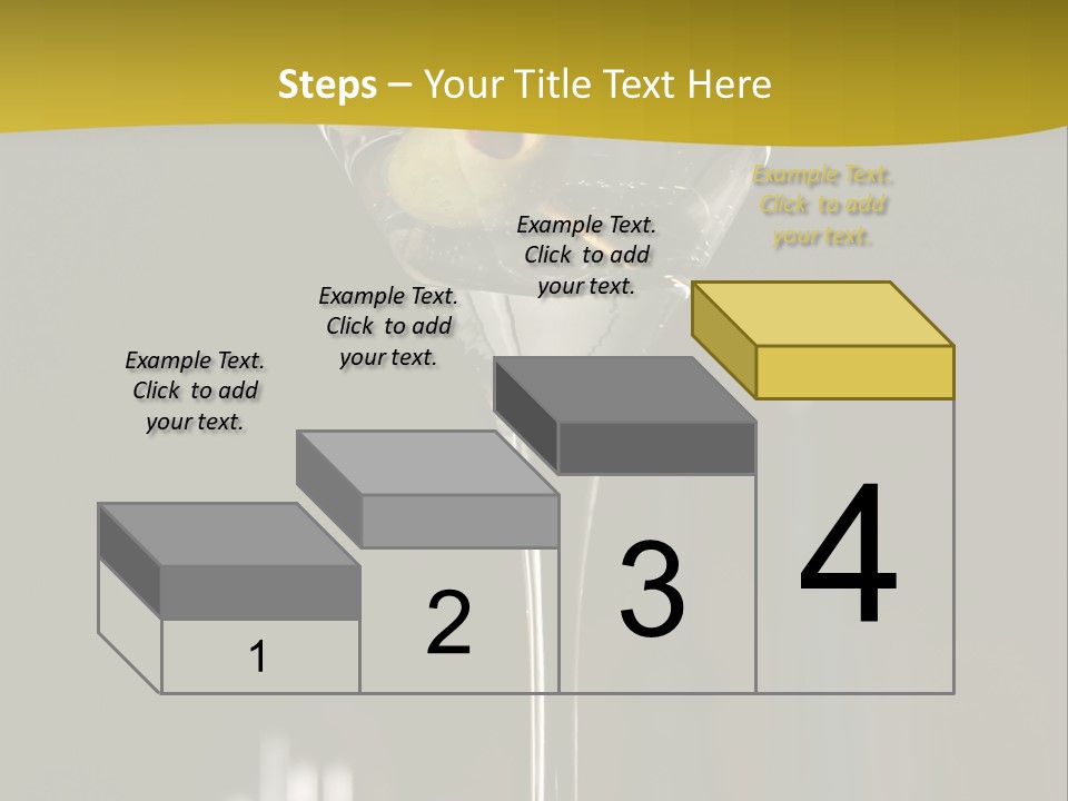 Martini Drop Liquor PowerPoint Template