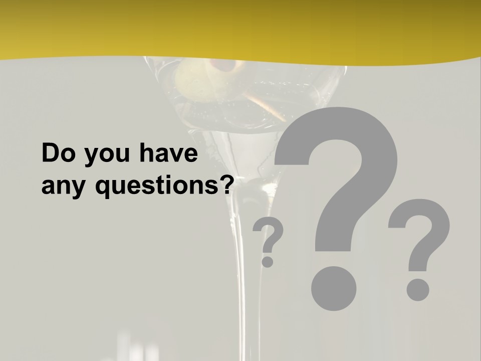 Martini Drop Liquor PowerPoint Template