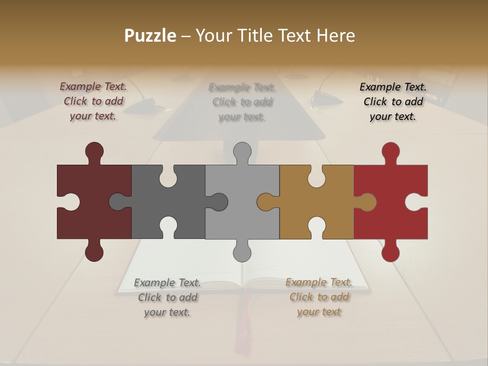 Book Leather Open PowerPoint Template