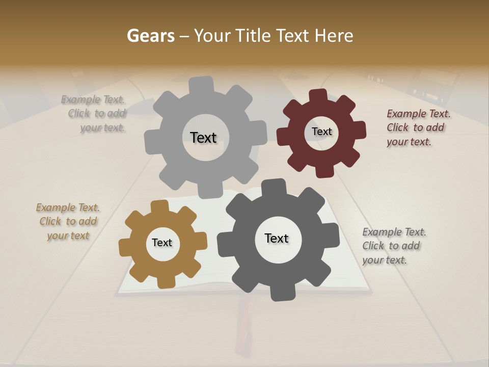 Book Leather Open PowerPoint Template