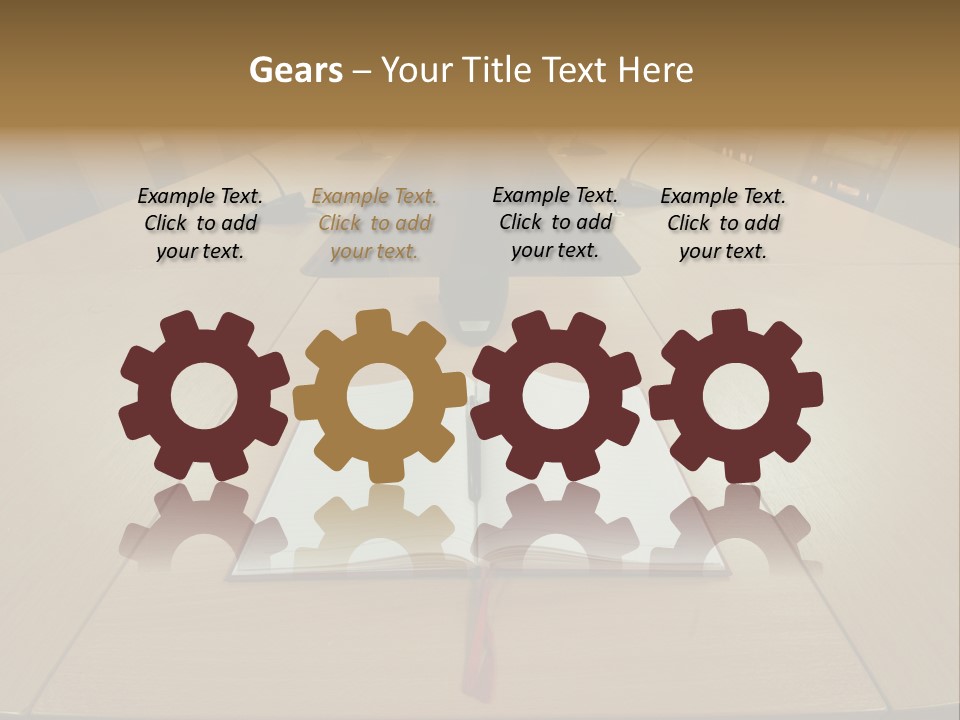 Book Leather Open PowerPoint Template