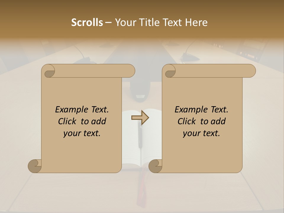 Book Leather Open PowerPoint Template