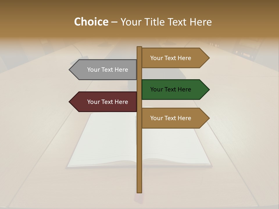 Book Leather Open PowerPoint Template
