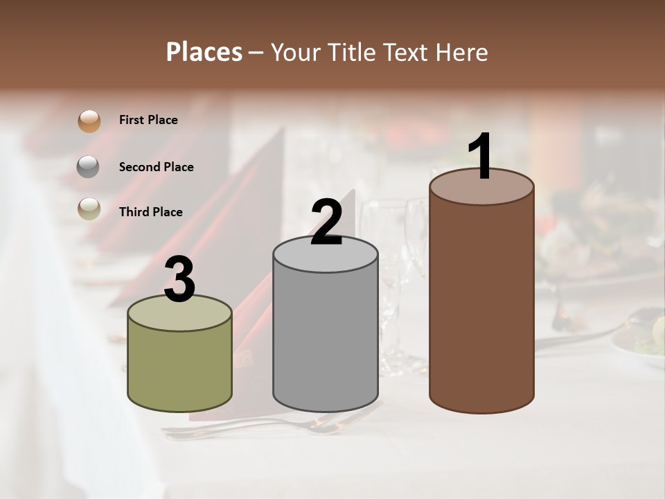 Dinner Orange Candle PowerPoint Template