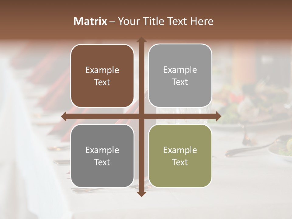 Dinner Orange Candle PowerPoint Template