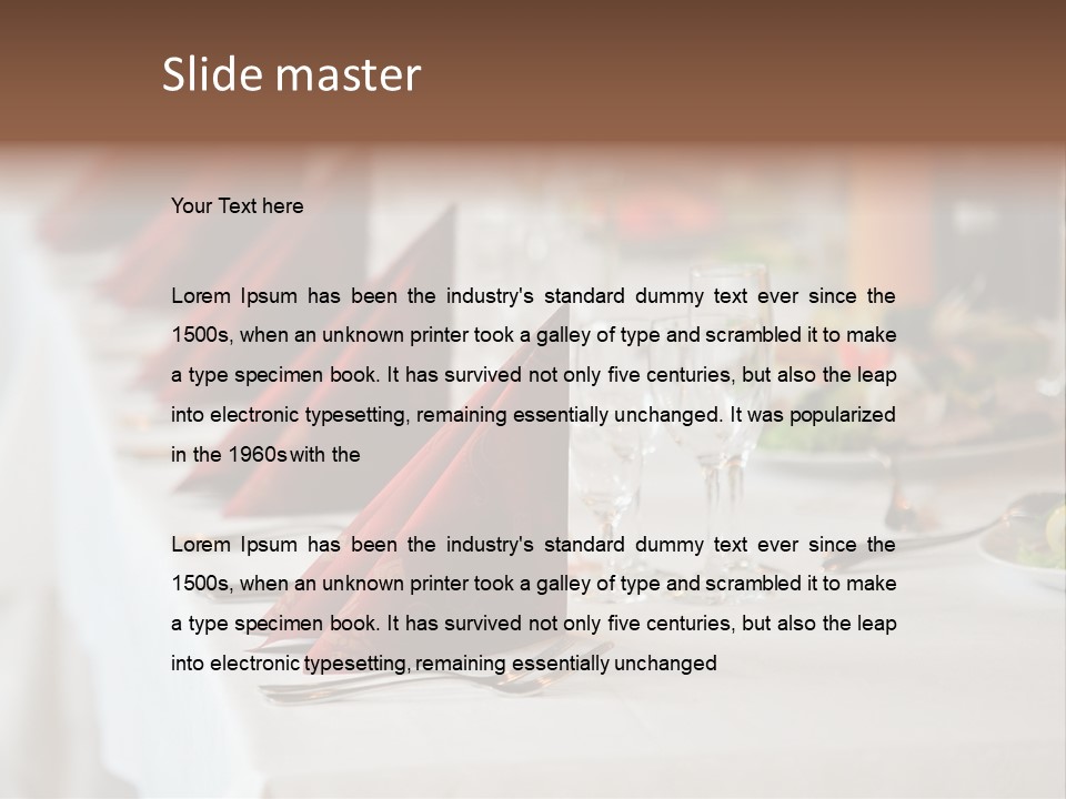 Dinner Orange Candle PowerPoint Template