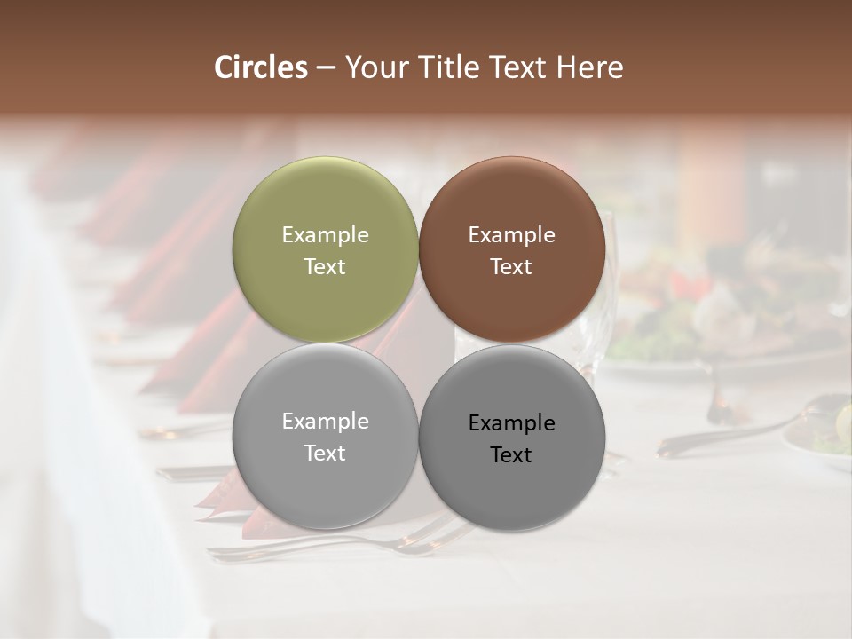 Dinner Orange Candle PowerPoint Template