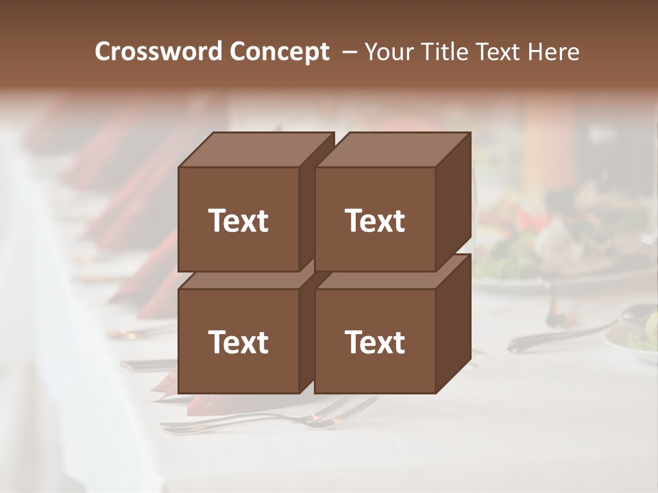 Dinner Orange Candle PowerPoint Template