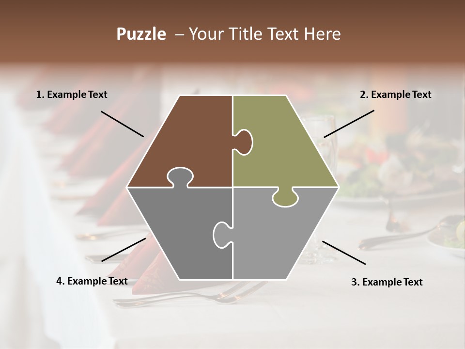 Dinner Orange Candle PowerPoint Template