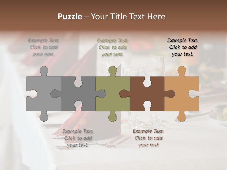 Dinner Orange Candle PowerPoint Template