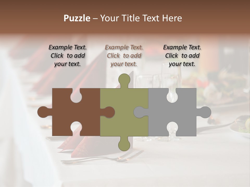 Dinner Orange Candle PowerPoint Template