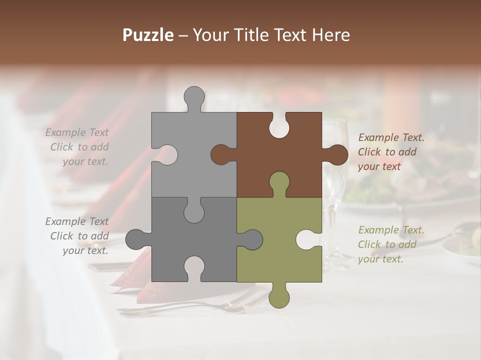 Dinner Orange Candle PowerPoint Template