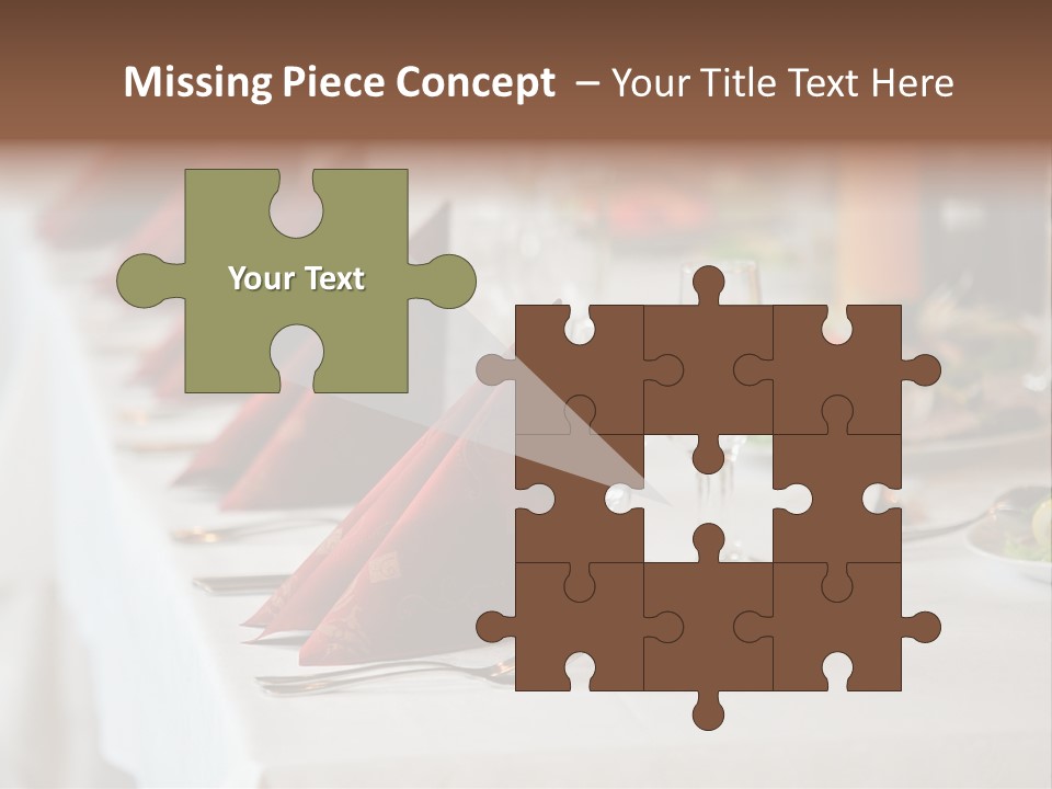 Dinner Orange Candle PowerPoint Template