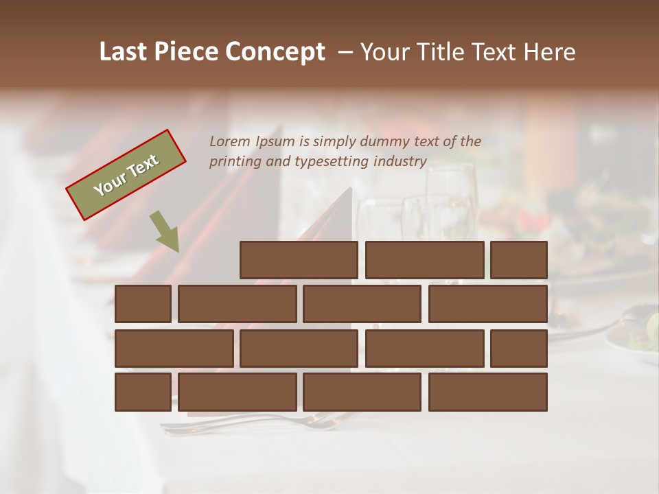 Dinner Orange Candle PowerPoint Template