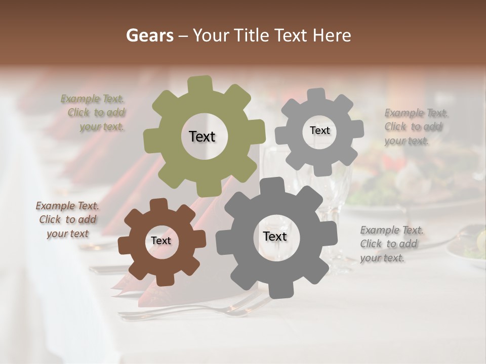 Dinner Orange Candle PowerPoint Template