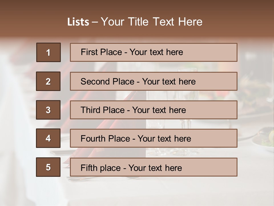Dinner Orange Candle PowerPoint Template
