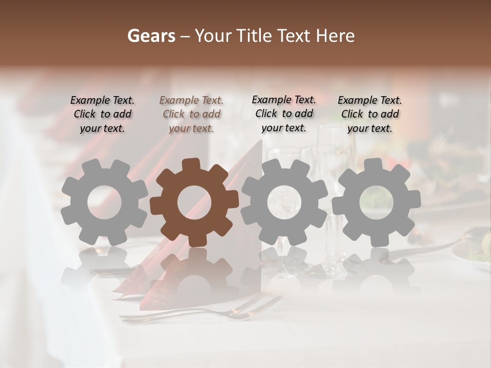 Dinner Orange Candle PowerPoint Template