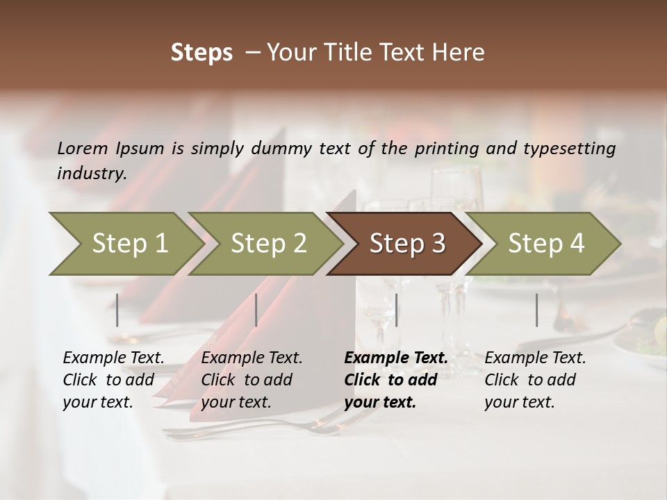 Dinner Orange Candle PowerPoint Template