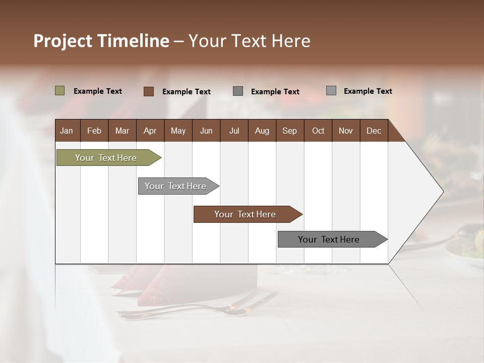 Dinner Orange Candle PowerPoint Template