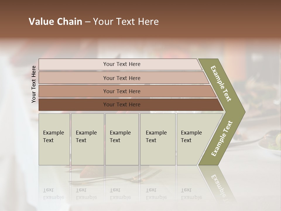 Dinner Orange Candle PowerPoint Template