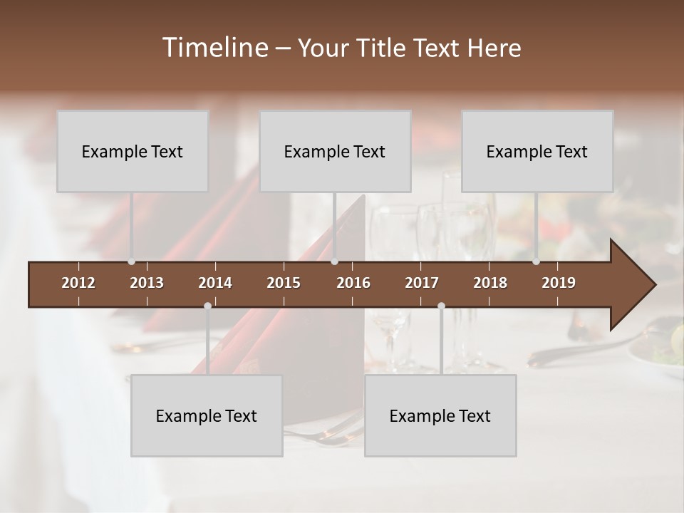 Dinner Orange Candle PowerPoint Template