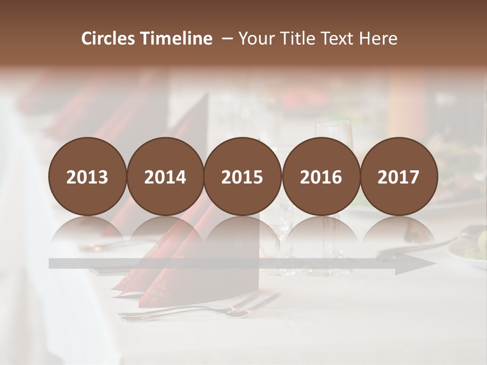 Dinner Orange Candle PowerPoint Template