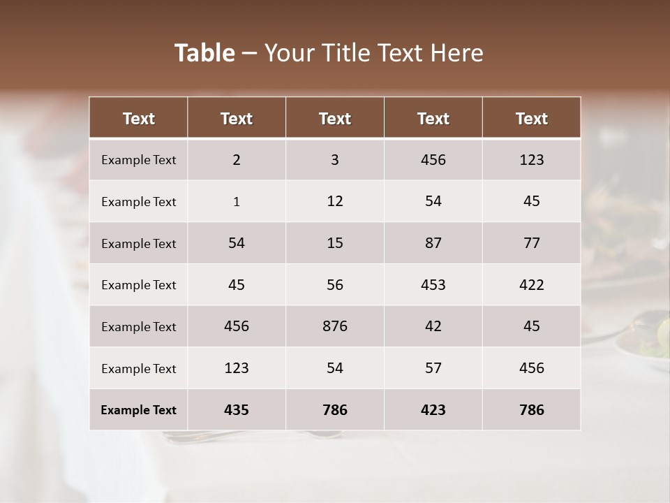 Dinner Orange Candle PowerPoint Template