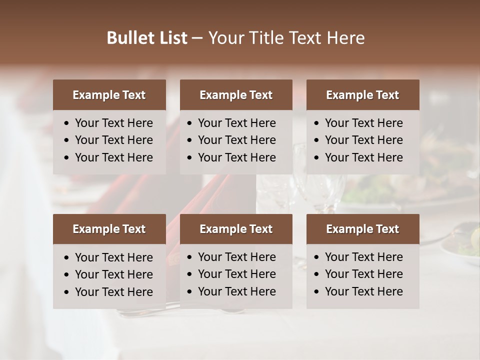 Dinner Orange Candle PowerPoint Template